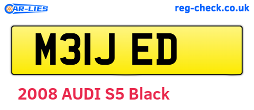 M31JED are the vehicle registration plates.