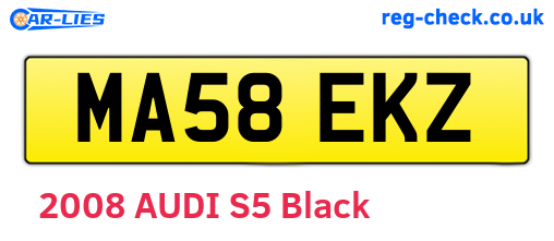 MA58EKZ are the vehicle registration plates.