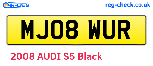 MJ08WUR are the vehicle registration plates.