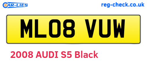 ML08VUW are the vehicle registration plates.
