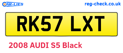 RK57LXT are the vehicle registration plates.