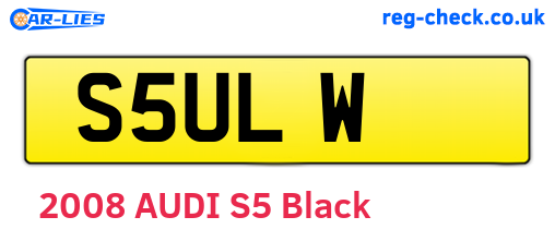 S5ULW are the vehicle registration plates.