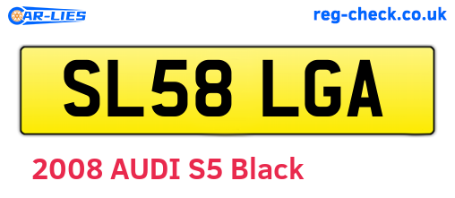 SL58LGA are the vehicle registration plates.