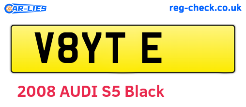 V8YTE are the vehicle registration plates.