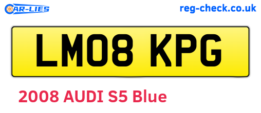 LM08KPG are the vehicle registration plates.