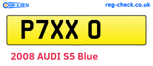 P7XXO are the vehicle registration plates.