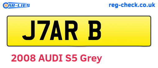 J7ARB are the vehicle registration plates.