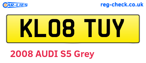 KL08TUY are the vehicle registration plates.