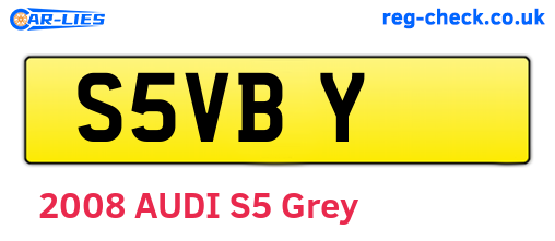 S5VBY are the vehicle registration plates.