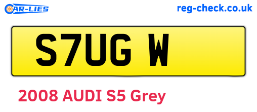 S7UGW are the vehicle registration plates.