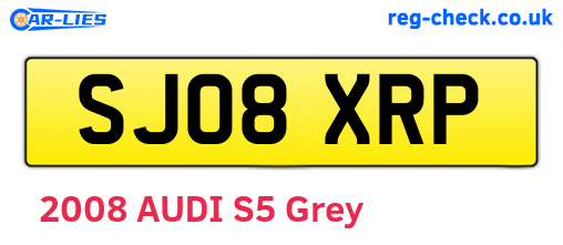 SJ08XRP are the vehicle registration plates.
