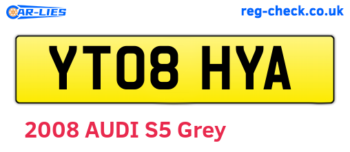 YT08HYA are the vehicle registration plates.