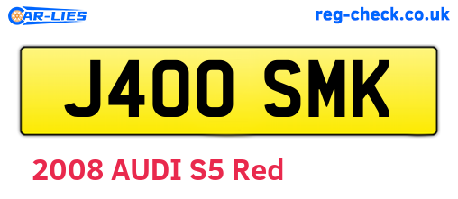 J400SMK are the vehicle registration plates.