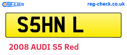 S5HNL are the vehicle registration plates.