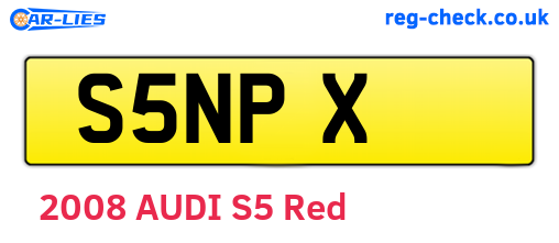 S5NPX are the vehicle registration plates.