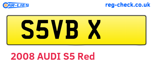 S5VBX are the vehicle registration plates.