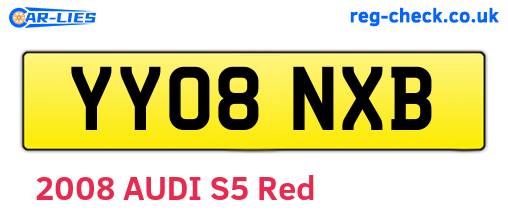 YY08NXB are the vehicle registration plates.