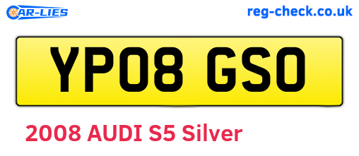 YP08GSO are the vehicle registration plates.