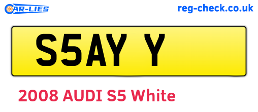 S5AYY are the vehicle registration plates.