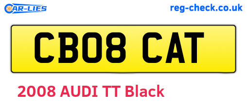 CB08CAT are the vehicle registration plates.