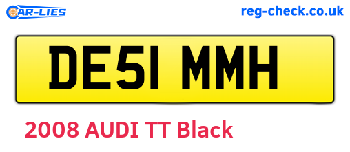 DE51MMH are the vehicle registration plates.