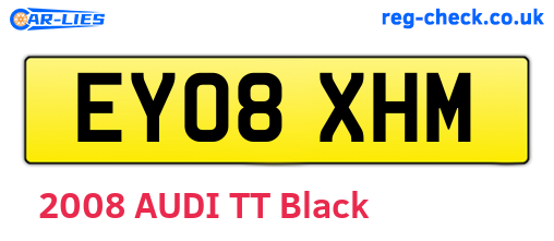 EY08XHM are the vehicle registration plates.