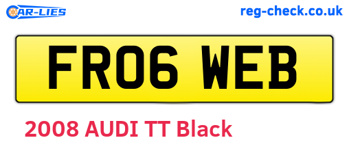 FR06WEB are the vehicle registration plates.
