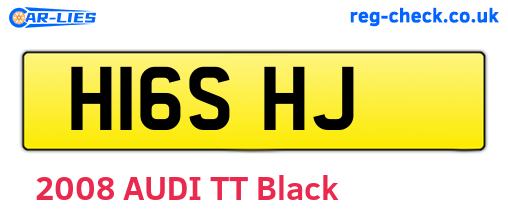 H16SHJ are the vehicle registration plates.