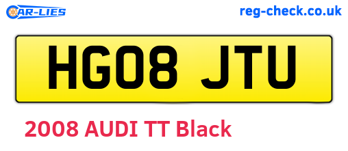 HG08JTU are the vehicle registration plates.