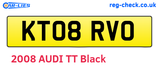KT08RVO are the vehicle registration plates.