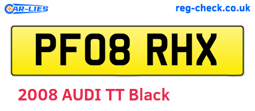 PF08RHX are the vehicle registration plates.