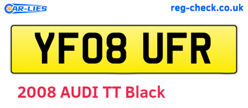 YF08UFR are the vehicle registration plates.