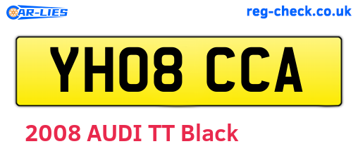 YH08CCA are the vehicle registration plates.