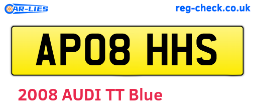 AP08HHS are the vehicle registration plates.