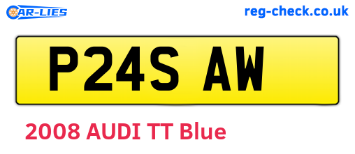 P24SAW are the vehicle registration plates.