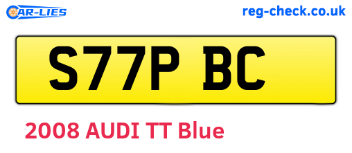 S77PBC are the vehicle registration plates.