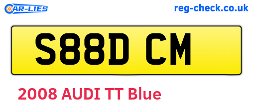 S88DCM are the vehicle registration plates.