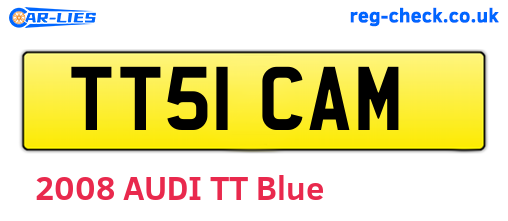 TT51CAM are the vehicle registration plates.