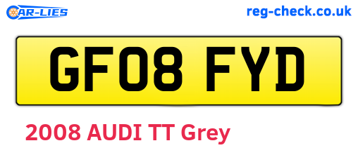 GF08FYD are the vehicle registration plates.