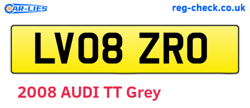 LV08ZRO are the vehicle registration plates.