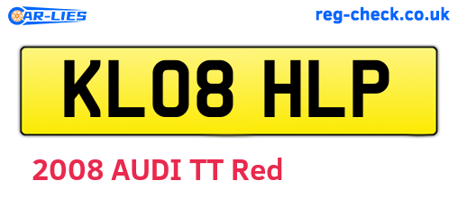 KL08HLP are the vehicle registration plates.
