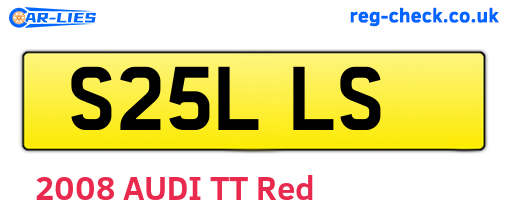 S25LLS are the vehicle registration plates.