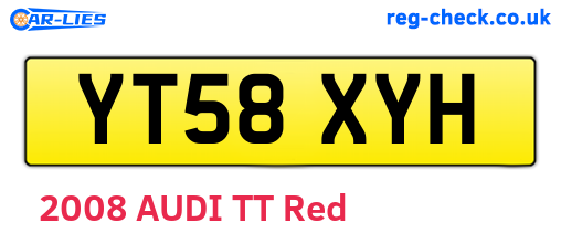 YT58XYH are the vehicle registration plates.