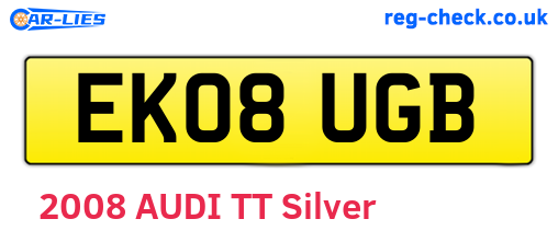 EK08UGB are the vehicle registration plates.