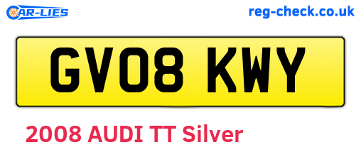 GV08KWY are the vehicle registration plates.