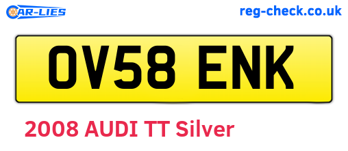 OV58ENK are the vehicle registration plates.