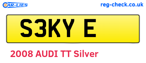 S3KYE are the vehicle registration plates.