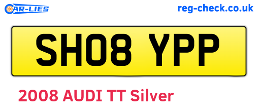 SH08YPP are the vehicle registration plates.
