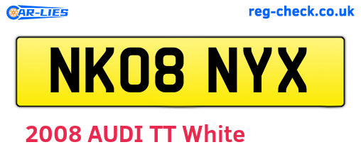 NK08NYX are the vehicle registration plates.