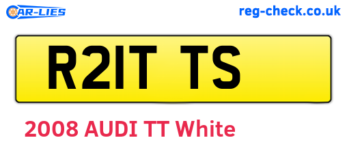R21TTS are the vehicle registration plates.
